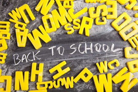 Letters from alphabet & Chalkboardの写真素材