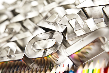 Apple and letters の写真素材