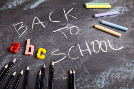 Blackboard & Chalk の写真素材