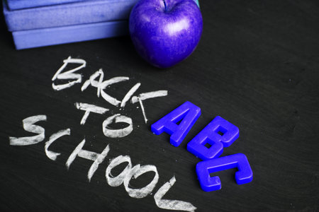 Back to school - inscription on blackboard