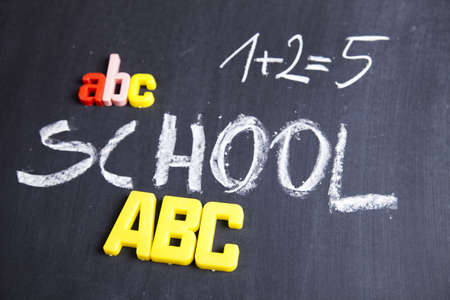 Inscrition on a chalkboard の写真素材