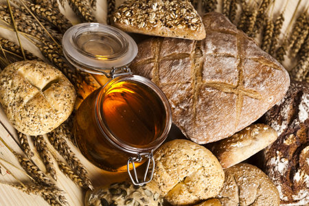 Breakfast and honeyの写真素材