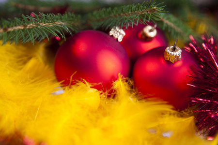 Christmas Tree Baubles の写真素材