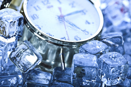 Classical Clock among ice cubes  