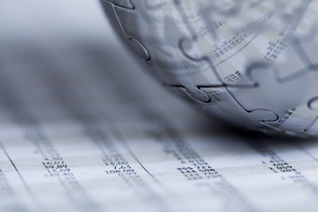 Finance concept and globe