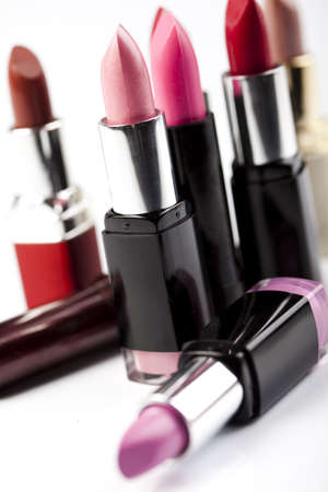 Lipsticks on wghite background  の写真素材