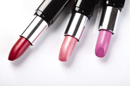 Lipsticks on wghite background  の写真素材