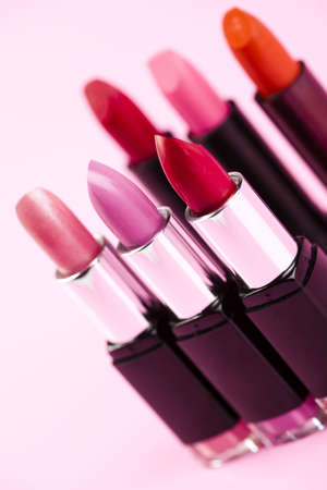 Lipsticks on wghite background の写真素材