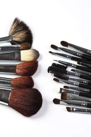 Many different professional makeup brushes の写真素材