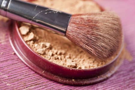 Make up and face powderの写真素材