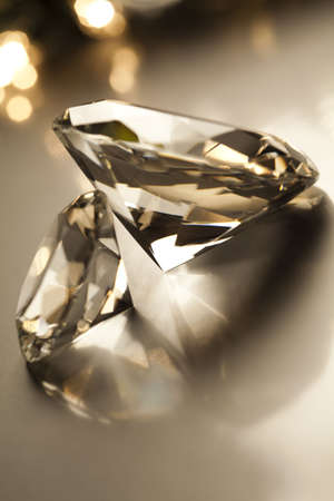 Diamond - a hard, precious, expensive stoneの写真素材
