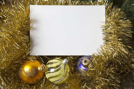 Winter paper letter with frameの写真素材