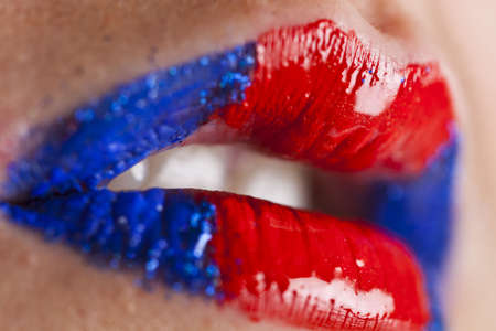 Mouth make upの写真素材