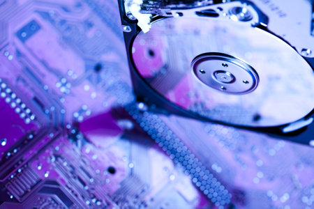 Hard disk background texture