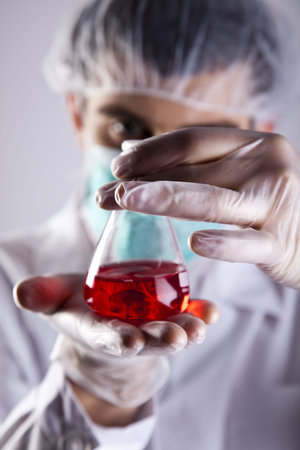 Male researcher in the laboratory 