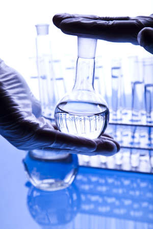 Working in a laboratory の写真素材