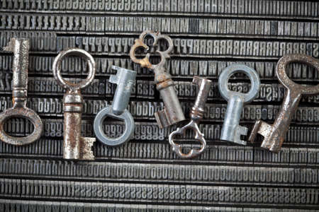 Key, typography, printの写真素材