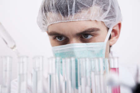 Male researcher in the laboratory の写真素材