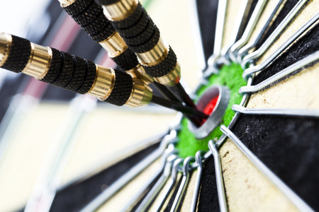 Darts in bull's-eye