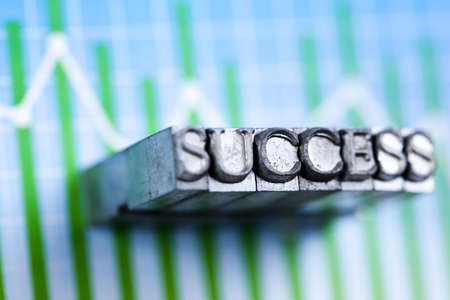 Office succes and Typography の写真素材