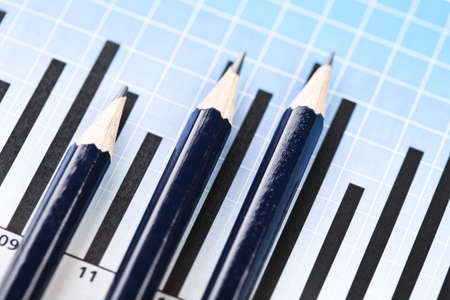 Chart and Pencil  の写真素材