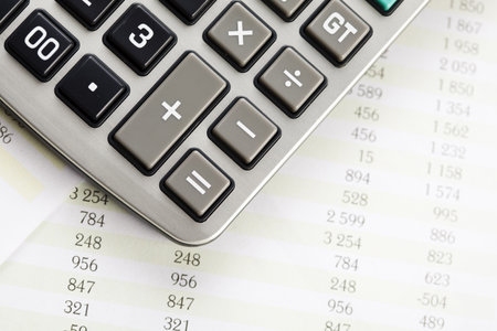 Calculator and Report の写真素材