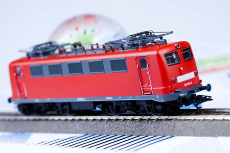 Train and globeの写真素材