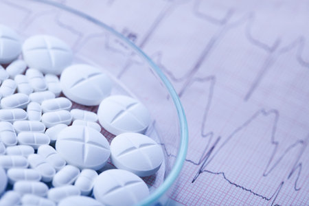 Ekg and  Tabletsの写真素材