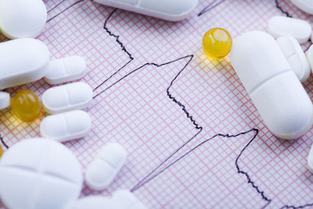 Ekg, drugs, medicines, tablets, pills 
