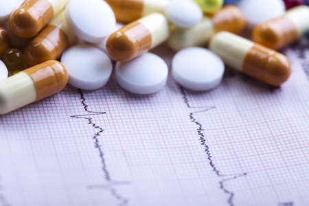 Ekg and  Tabletsの写真素材