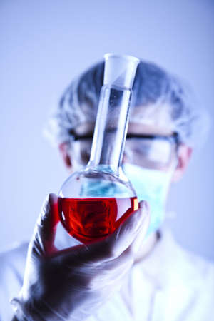 Scientist working in a laboratory の写真素材
