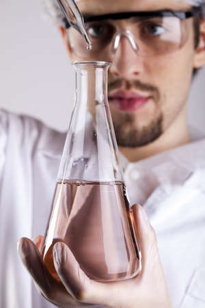 Scientist working in a laboratory の写真素材