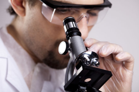 Male researcher in the laboratory 