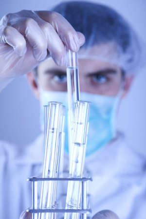 Male researcher in the laboratory の写真素材