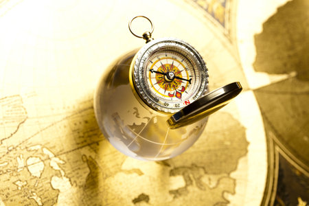 Globe compassの写真素材