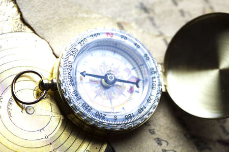 Old style compass の写真素材