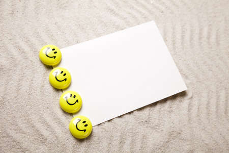 Messages between sands and shells の写真素材