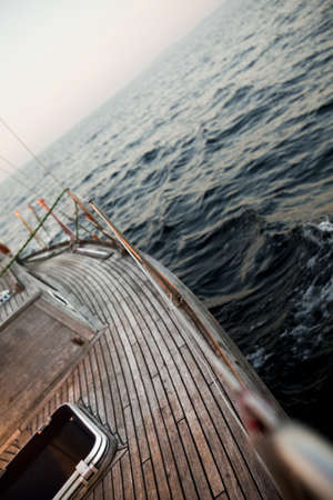 Sailing in the open seaの写真素材