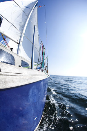 Sailing boat in the sea