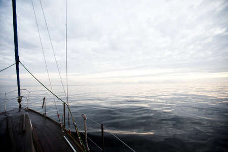 Sailing in the open seaの写真素材