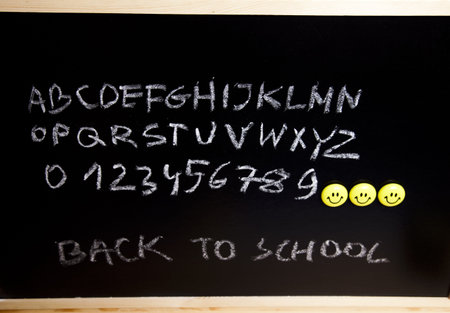 Letters from alphabet & Chalkboard  