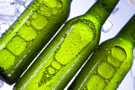 Cold beer bottleの写真素材
