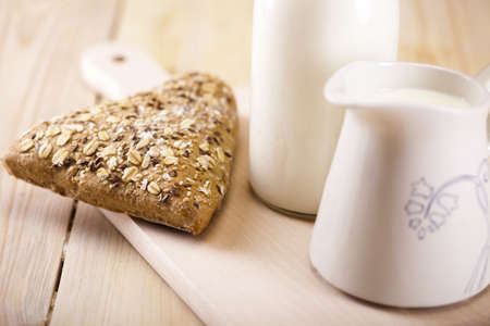 Assortment of baked bread の写真素材