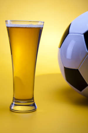 Beer collection, footballの写真素材