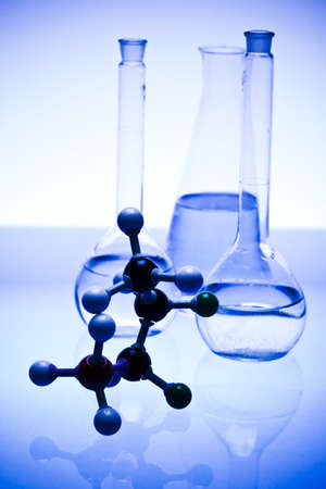 Molecular Model - Laboratory glass  の写真素材