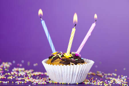 Birthday cupcakeの写真素材