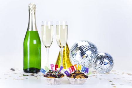 Cupcake birthday surprisの写真素材