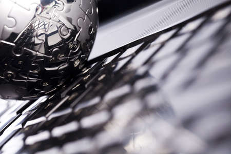 Puzzle earthの写真素材