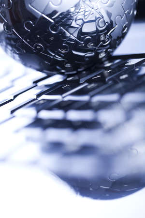 Chrome planet conceptionの写真素材