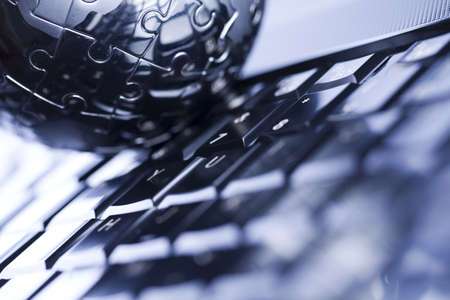 Planet earth from puzzleの写真素材